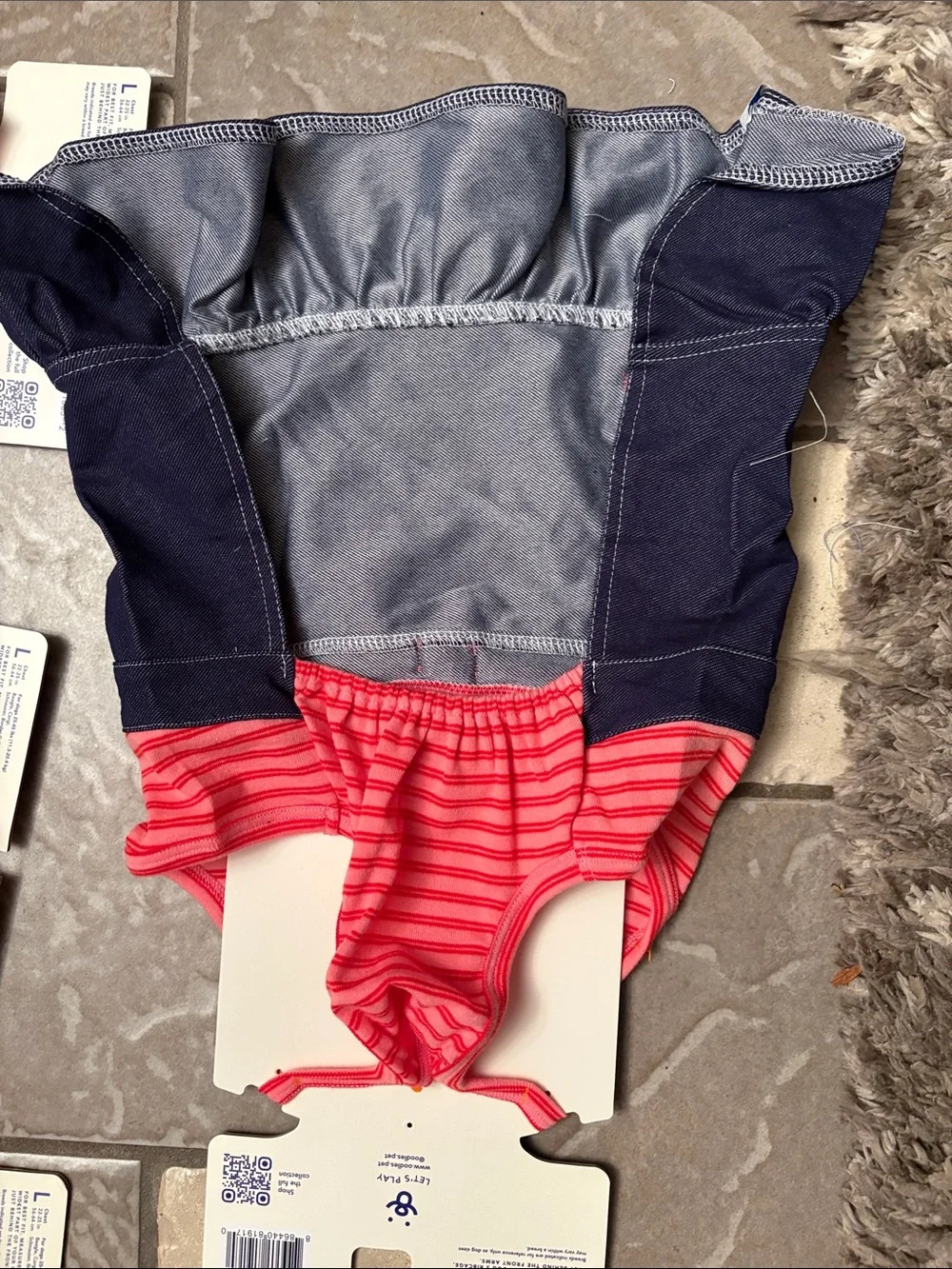 New 7 pieces dog clothes, dog clothing, dog shirts, size L